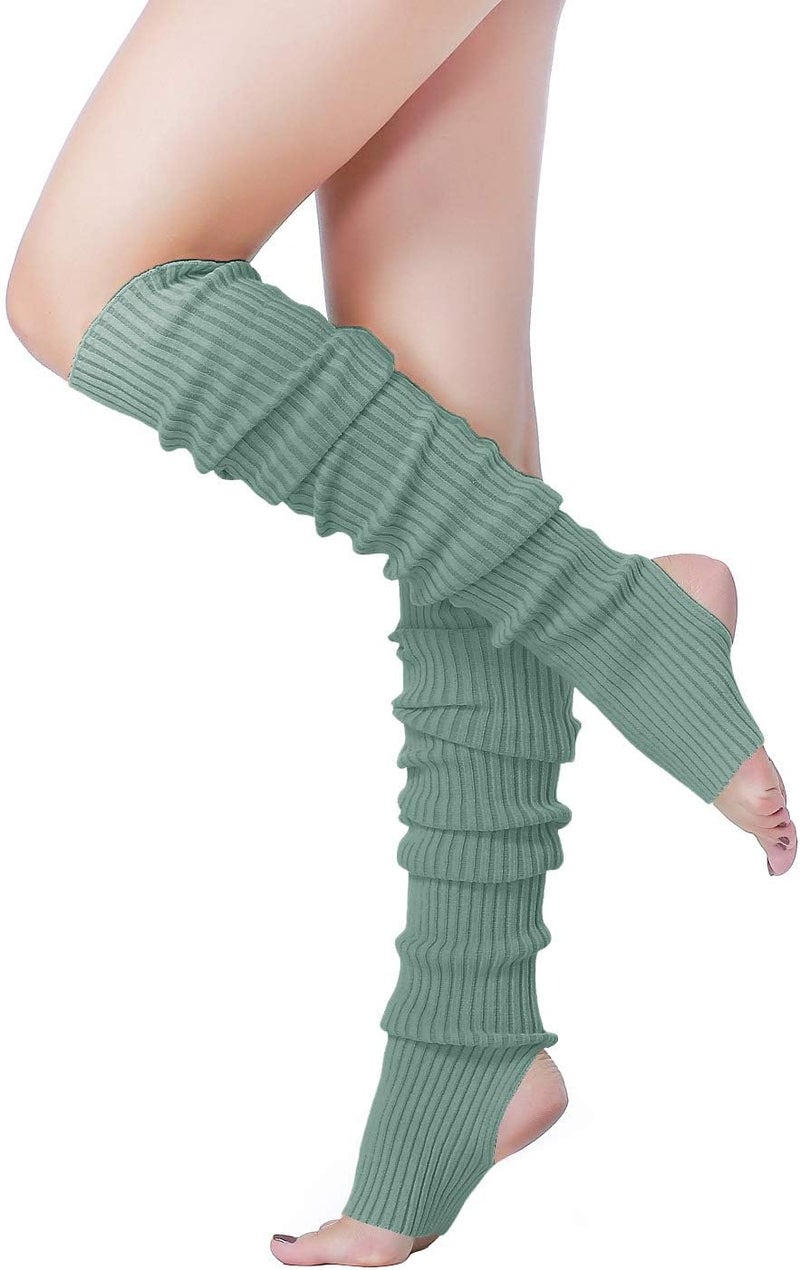 v28 Long Leg Warmer, Women’s Men 80s Party Ribbed Knit Dance Sports - Image 1